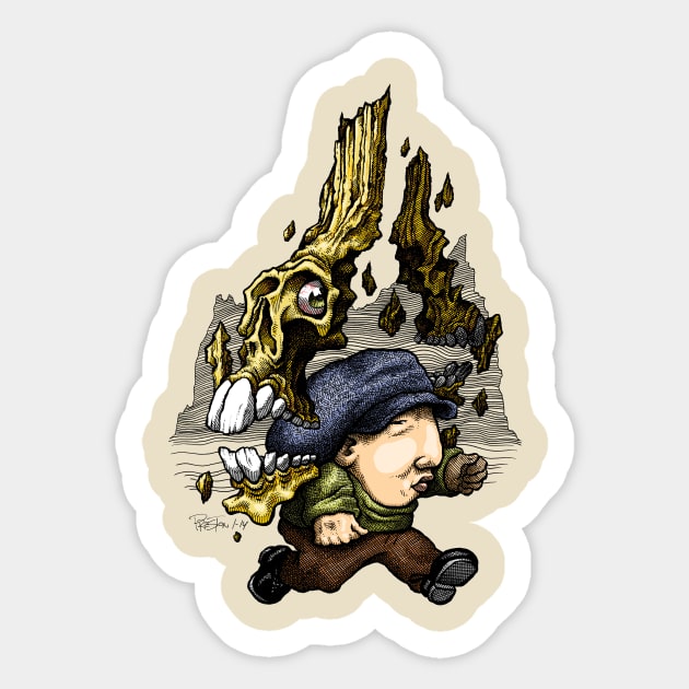 Dodging Dooms Sticker by Preston11